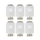 Sada 6 ks chytrých termostatických ventilov Tuya ZigBee Regulácia teploty Aplikácia Smart Life Alexa Google Home Týždenný plán Radiátor 1