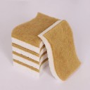 Sada 6 ks Čisticí houbička 11 x 7 x 3 cm Přírodní sisal Dřevní buničina Mikrovlákno S tvar Kuchyňská houba na nádobí 5