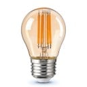 Sada 6 ks LED žárovek s vláknem G45 E27 Stmívatelné 4 W 320 lm 220 V 7,3 x 4,5 cm Jantarové sklo Teplá bílá 2700 K Do lamp a svítidel 2