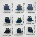 Sada 6 ks magnetek černé kočky animované  cca 3 cm plast barevné 3D magnety na lednici dekorace držák poznámek 2