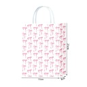 Sada 6 ks růžová dárková taška s mašličkami 15x8x21 cm papír pevná ucha dekorativní taška na dárky narozeniny oslavy 2