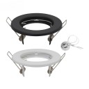 Sada 6 ks vestavných držáků bodové žárovky stropní montážní rámeček 80x30 mm otvor 55 mm pružinové uchycení 2