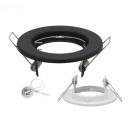 Sada 6 ks vestavných držáků bodové žárovky stropní montážní rámeček 80x30 mm otvor 55 mm pružinové uchycení 3