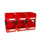 Sada 6 kusů plastová stohovatelná krabice 13x10x8 cm úložný box na šroubky dílnu hračky kancelář organizér s příslušenstvím 6