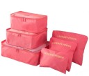 Sada 6 organizadores de viagem para mala Três bolsas de nylon com fecho e rede e três bolsas planas para roupa Dimensões até 31 x 40 cm 2