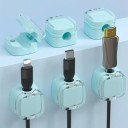 Sada 6 pcs de suportes magnéticos coloridos para cabos com base adesiva para gestão de fios 22x22x14,6 mm 5