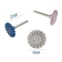Sada 6 zubních leštiček z pryže pro kompozitní pryskyřice Diamantové RA kotouče 21 x 14 mm 4