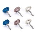 Sada 6 zubních leštiček z pryže pro kompozitní pryskyřice Diamantové RA kotouče spirálové flexibilní nástroje 21 x 14 mm 4
