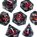Sada 7 ks hracích kociek s motívom oka Mnohostenné fantasy kocky pre Dračí doupě RPG stolné hry 5