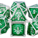 Sada 7 ks hracích kociek Temné fantasy Lebka RPG kocky pre stolné hry Dračí doupě a roleplay hry 12