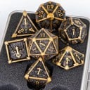 Sada 7 ks hracích kociek Temné fantasy Lebka RPG kocky pre stolné hry Dračí doupě a roleplay hry 3
