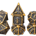 Sada 7 ks hracích kociek Temné fantasy Lebka RPG kocky pre stolné hry Dračí doupě a roleplay hry 4