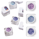 Sada 8 ks chromových trblietavých gélov na nechty UV LED lesklé gélové laky pre nail art vytvrdzované v UV aj LED lampe 9