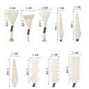 Sada 9 tvarovaných škrabek a malířských nožů na texturu s čepelemi o šířce 1,5 až 3,5 cm na olejomalbu akryl i reliéfní techniky 2