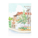 Sada akvarelového malování Encounter Scenery 21,5×29,5 cm 4 obrazy krajiny 2 pigmentové papíry 1 štětec kreativní tvoření 3