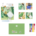 Sada akvarelového malování Encounter Youth 21,5×29,5 cm 4 obrazy 2 pigmentové papíry 1 štětec kreativní tvoření 1