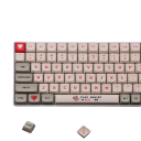 Sada anime retro krytek na klávesy 138 ks Dye Sub PBT XDA profil béžovo červené pro MX Switch mechanickou klávesnici 1