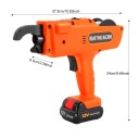 Sada Automatická vazačka roxorů 29 x 8,5 x 23 cm 12 V Elektrické vázání ocelové výztuže 8–34 mm s kufrem 3