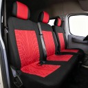 Sada autopotahov do dodávky 1+2 sedadlá 5 ks Univerzálne potahy s 3D vzorom pneumatiky Polyester pre úžitkové vozidlá 9