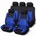 Sada autopotahov na 5 sedadiel 9 ks Univerzálne potahy s otlačkom pneumatiky Polyester Kompatibilné s airbagmi do auta 13