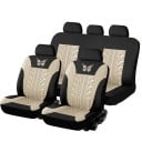 Sada autopotahů na 5 sedadel Design pneumatiky s motýlkem Ochranné potahy na autosedačky Polyester Stylový vzor Snadná údržba Univerzální 8