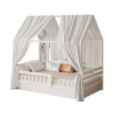 Sada baldachýnů nad postel 2 ks 135x350 cm mušelínová prodyšná látka praní 30 °C závěsný textilní doplněk do dětského pokoje 1