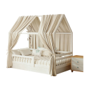 Sada baldachýnů nad postel 2 ks 135x350 cm mušelínová prodyšná látka praní 30 °C závěsný textilní doplněk do dětského pokoje 6