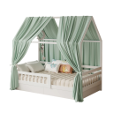 Sada baldachýnů nad postel 2 ks 67x270 cm mušelínová prodyšná látka praní 30 °C závěsný textilní doplněk pro dětský pokoj 3