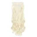 Sada clip in příčesky vlnité 55 cm syntetické vlasy tepelně odolné pro prodloužení a zahuštění vlasů 7 kusů 130 g 19