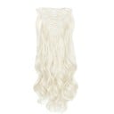 Sada clip in příčesky vlnité 55 cm syntetické vlasy tepelně odolné pro prodloužení a zahuštění vlasů 7 kusů 130 g 20