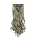 Sada clip in příčesky vlnité 55 cm syntetické vlasy tepelně odolné pro prodloužení a zahuštění vlasů 7 kusů 130 g 27