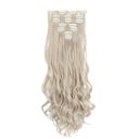 Sada clip in příčesky vlnité 55 cm syntetické vlasy tepelně odolné pro prodloužení a zahuštění vlasů 7 kusů 130 g 29