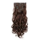 Sada clip in příčesky vlnité 55 cm syntetické vlasy tepelně odolné pro prodloužení a zahuštění vlasů 7 kusů 130 g 34