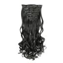 Sada clip in příčesky vlnité 55 cm syntetické vlasy tepelně odolné pro prodloužení a zahuštění vlasů 7 kusů 130 g 36