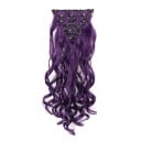 Sada clip in příčesky vlnité 55 cm syntetické vlasy tepelně odolné pro prodloužení a zahuštění vlasů 7 kusů 130 g 37