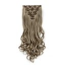 Sada clip in příčesky vlnité 55 cm syntetické vlasy tepelně odolné pro prodloužení a zahuštění vlasů 7 kusů 130 g 6