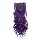 Sada clip in příčesky vlnité 55 cm syntetické vlasy tepelně odolné pro prodloužení a zahuštění vlasů 7 kusů 130 g 8