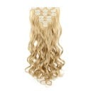 Sada clip in příčesky vlnité 55 cm syntetické vlasy tepelně odolné pro prodloužení a zahuštění vlasů 7 kusů 130 g 9