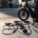 Sada dynamických LED směrovek na elektrokolo 36 V až 72 V 4 ks Modré poziční světlo Přepínač na řídítka Kabeláž a držáky IPX5 2