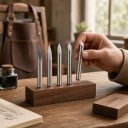 Sada gravírovacích V-fréz 10 ks Úhly 20° 30° 45° 60° a 90° Špička 0,1 mm Trojbřité CNC frézy Slinutý karbid Strieborné Nápisy a detaily 6