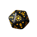 Sada hracích kostiek 7 ks plastové s motívom hviezd farebné RPG Dračí doupě fantasy mnohostenné kostky 3