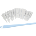 Sada jednorázových kartáčů na čištění mezer 50 ks vyměnitelná hlavice držák 18 cm hlavice 1,8 × 2,8 cm kartáč na WC sedátko 1