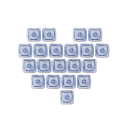 Sada kláves s kočičí hlavou 20 ks průhledné PBT RGB kompatibilní Cherry MX keycaps pro mechanickou herní klávesnici 4