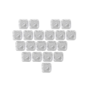 Sada kláves s kočičí hlavou 20 ks průhledné PBT RGB kompatibilní Cherry MX keycaps pro mechanickou herní klávesnici 2