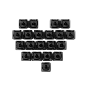 Sada kláves s kočičou hlavou 20 ks priehľadné PBT RGB kompatibilné Cherry MX keycaps pre mechanickú hernú klávesnicu 5