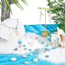 Sada korálků z polymerové hmoty Mořské motivy kulaté korálky mušličky hvězdice želvičky delfíni Kreativní výroba náramků náhrdelníků přívěsků 2