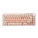 Sada krytiek na klávesy kulaté HOA 132 ks PBT+PC pre MX spínače béžová ružová keycaps pre mechanickú klávesnicu 1