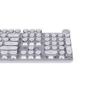 Sada kulatých kláves EWEADN V20 104 ks LED bílé podsvícení retro design pro mechanickou herní klávesnici s numerikou 2