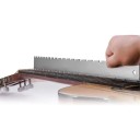 Sada měrek na kytaru 2 ks Dlouhá měrka na kontrolu rovinnosti krku a malá měrka výšky strun Nerezová ocel Nástroj pro seřízení kytary 3