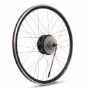 Sada na prestavbu na elektrokolo Zadný motor v náboji MXUS XF15C 48 V 500 W Kolo 26" Senzor bŕzd Pre kazetu 8–9 rýchlostí LCD displej Čierna 1
